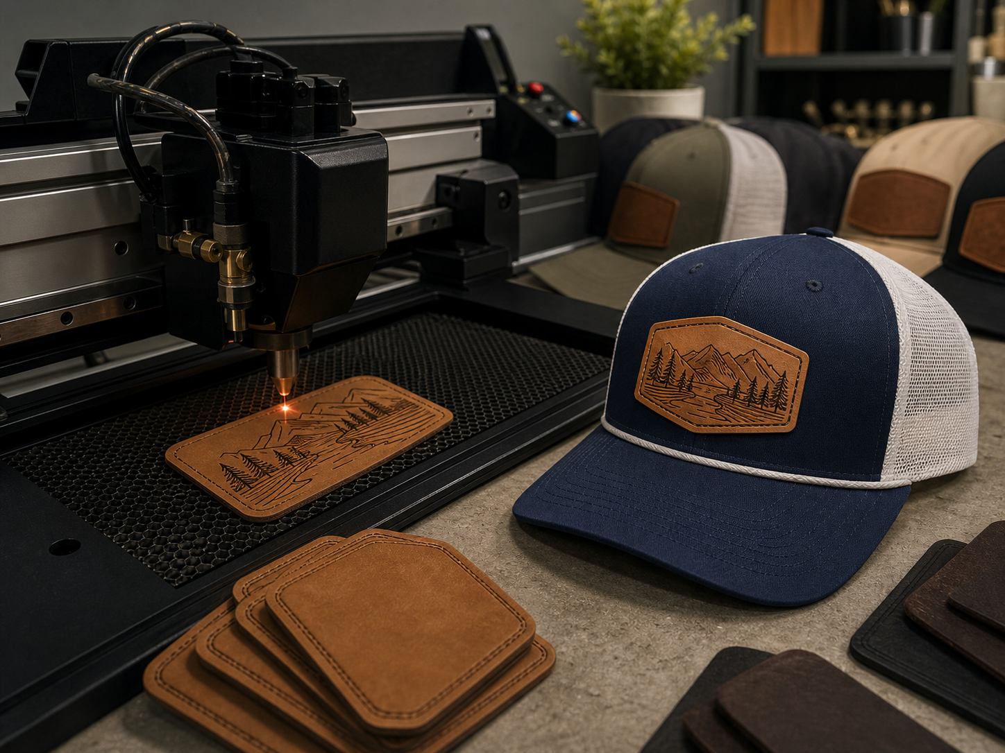 Laser engraving custom patch