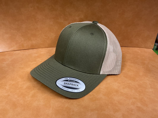 Yupoong, Trucker, green to tan, M