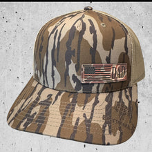Bottomlands Camo Trucker Fathers Day American Flag Hat