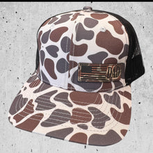 Light Old School Camo Trucker Fathers Day American Flag Hat