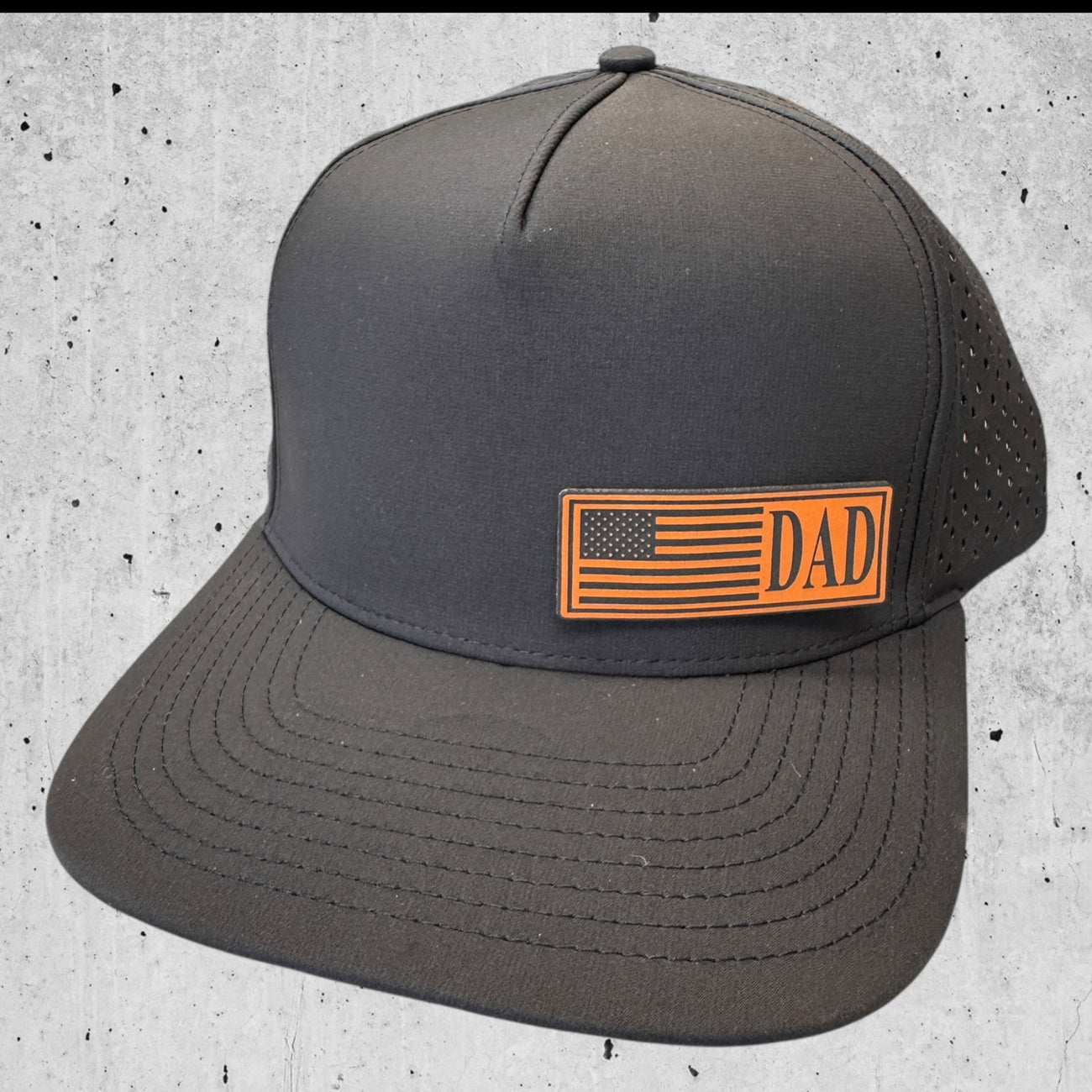Black Performance Hat-Fathers Day American Flag Hat
