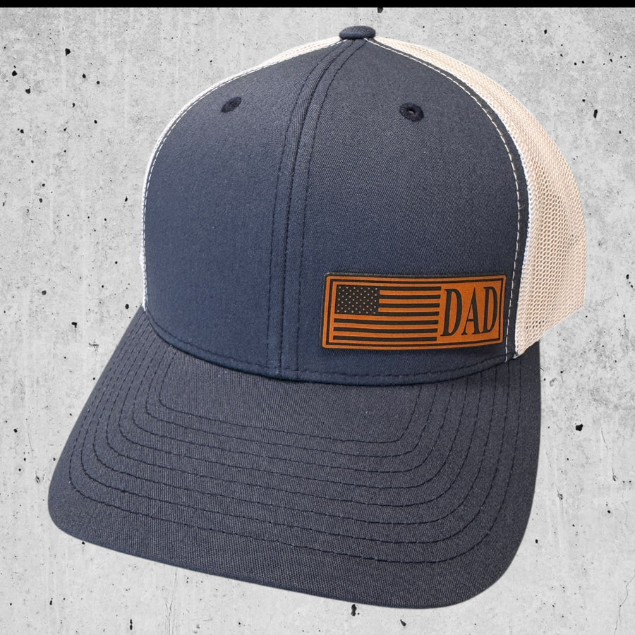 Navy Blue/ White Fathers Day American Flag Hat