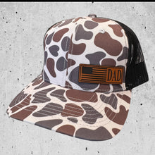 Light Old School Camo Trucker Fathers Day American Flag Hat