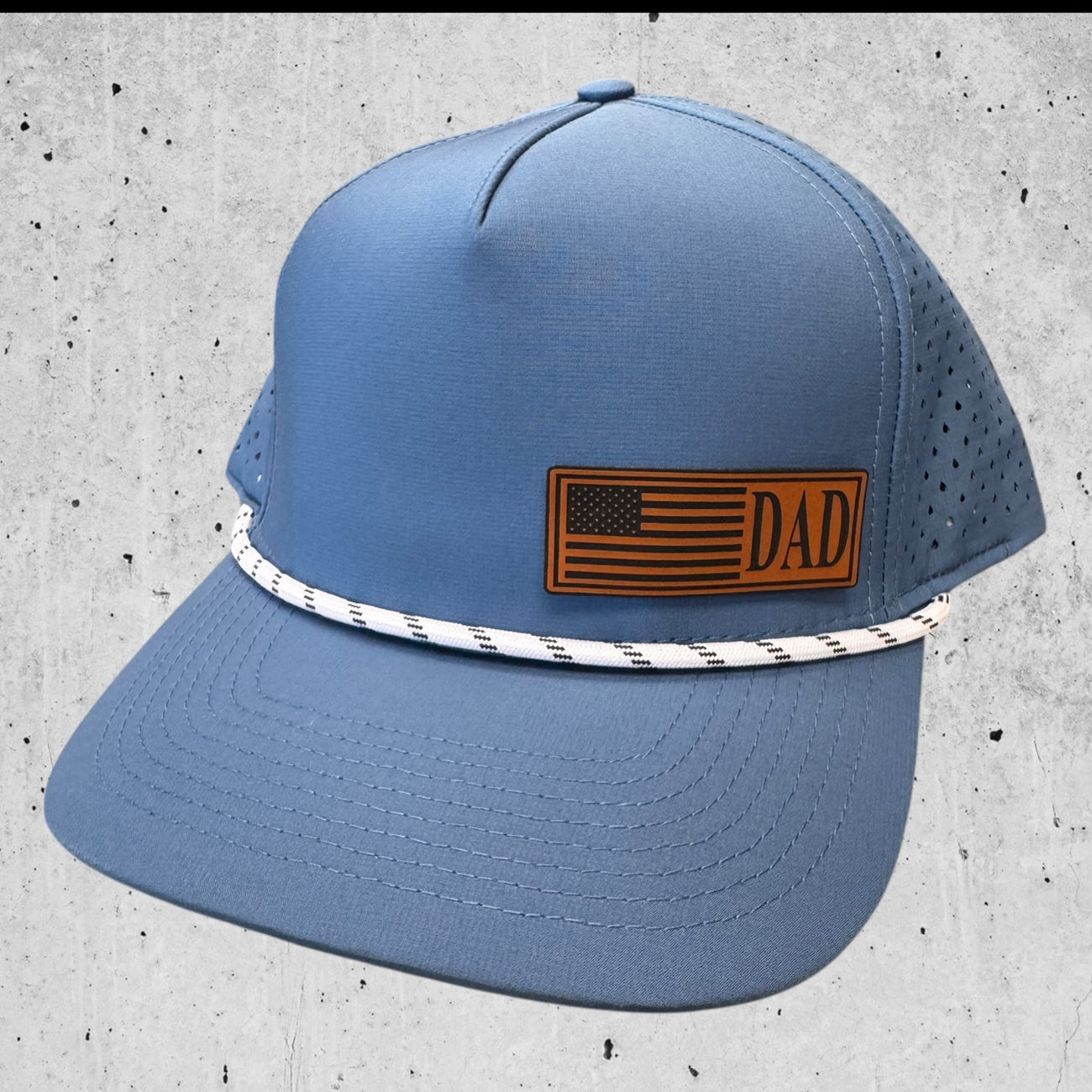 Blue With White Rope Performance Hat-Fathers Day American Flag Hat