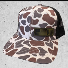 Light Old School Camo Trucker Fathers Day American Flag Hat