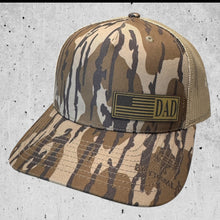 Bottomlands Camo Trucker Fathers Day American Flag Hat