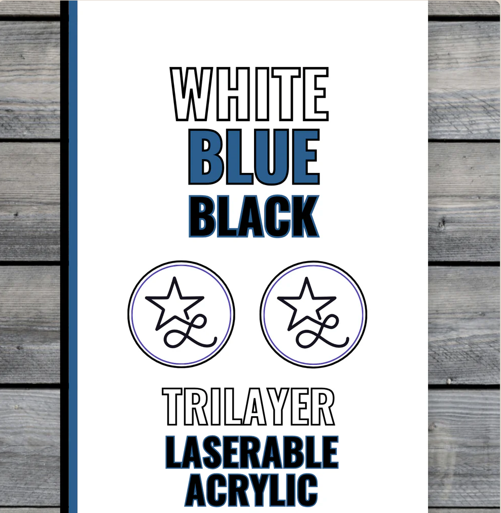 White / Blue / Black TriLayer