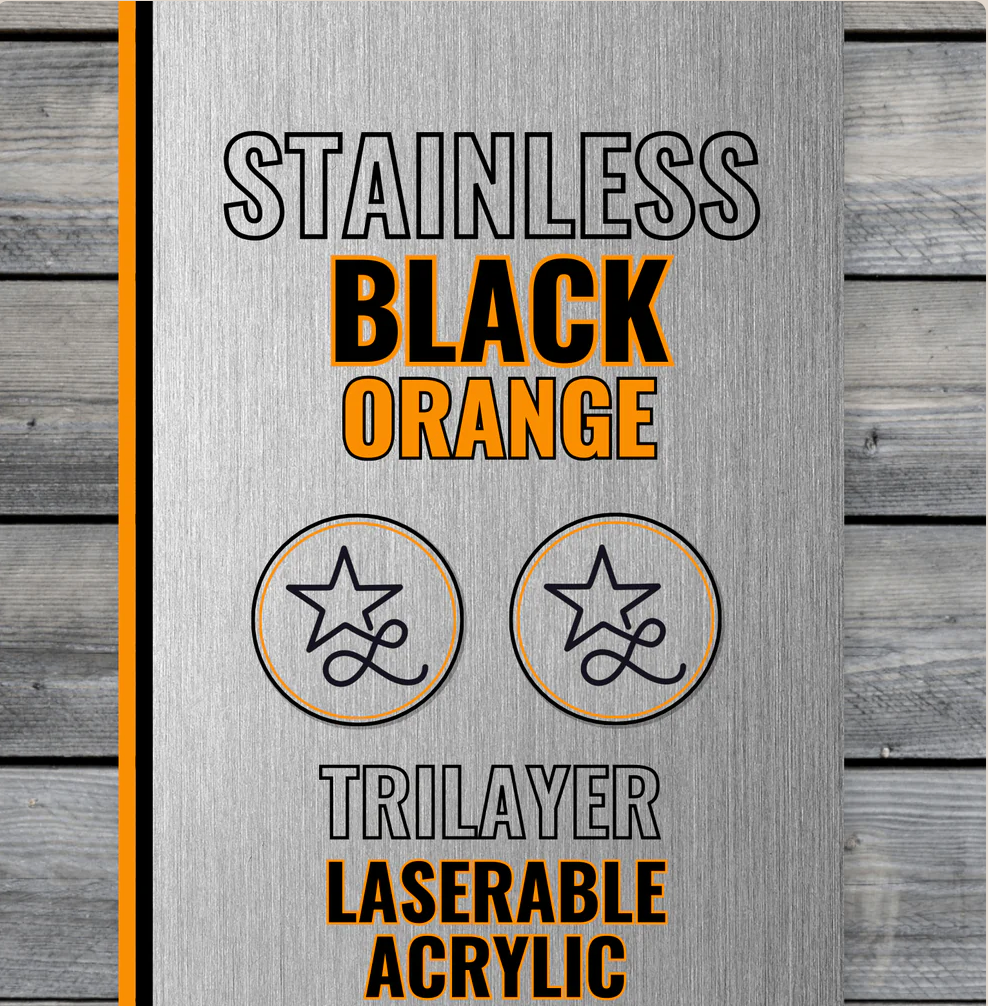 Stainless / Black / Orange TriLayer