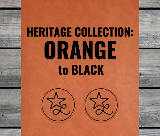 Orange / Black Premium Leatherette