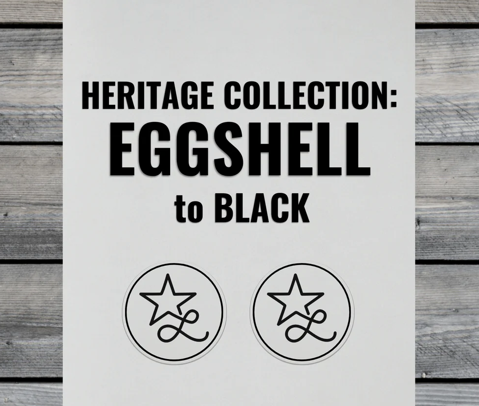 Eggshell / Black Premium Leatherette