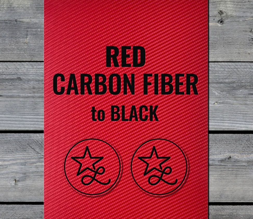 Red Carbon Fiber / Black Premium Leatherette