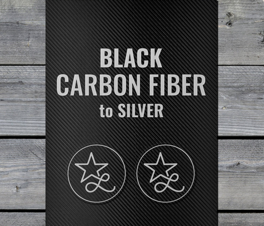 Black Carbon Fiber / Silver Durra-Bull Premium Leatherette