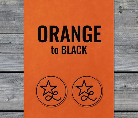 Orange / Black Premium Leatherette