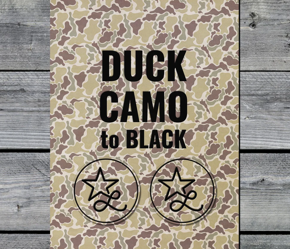 Duck Camo / Black Premium Leatherette