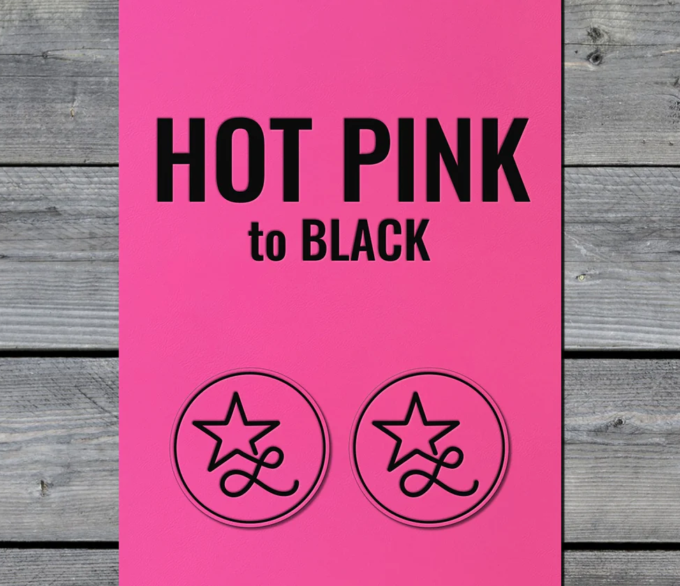 Hot Pink / Black Premium Leatherette