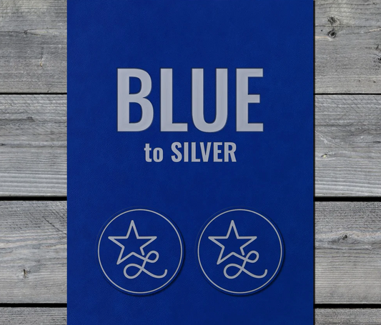 Blue / Silver Premium Leatherette