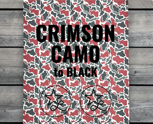 Crimson Camo Premium Leatherette