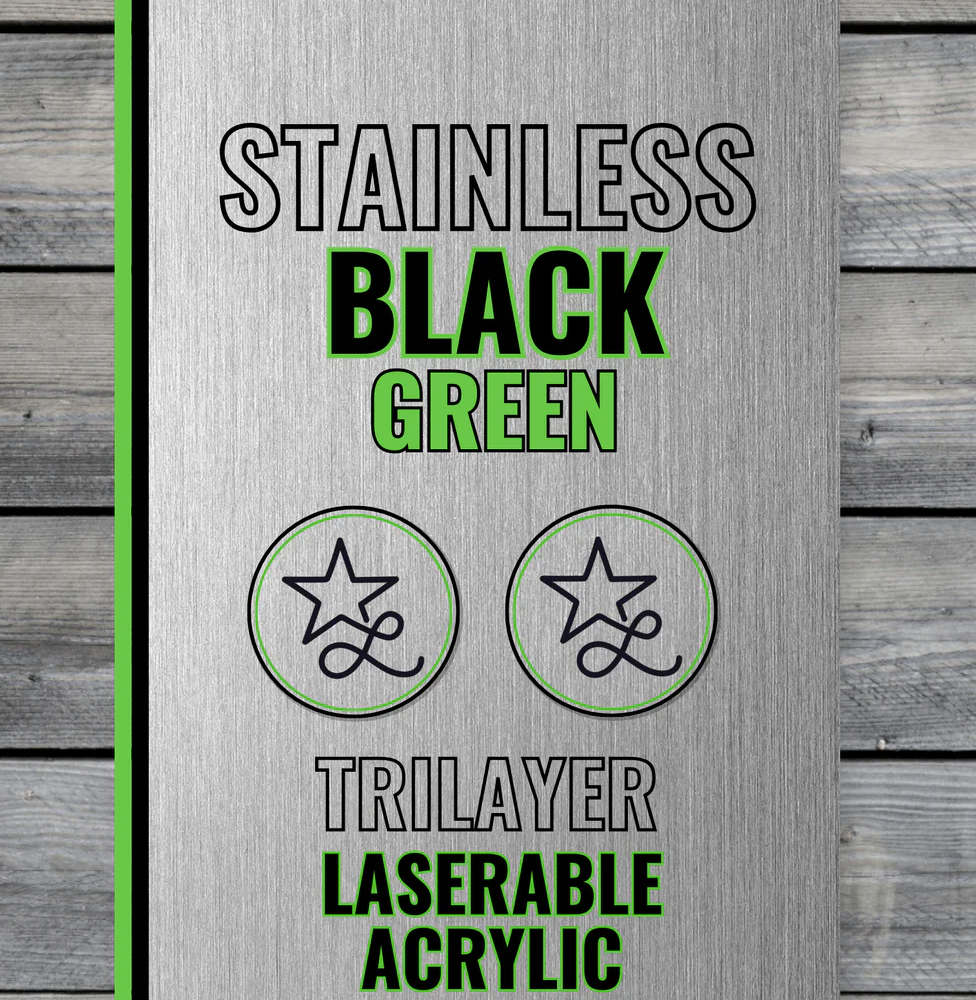 Stainless / Black / Green TriLayer