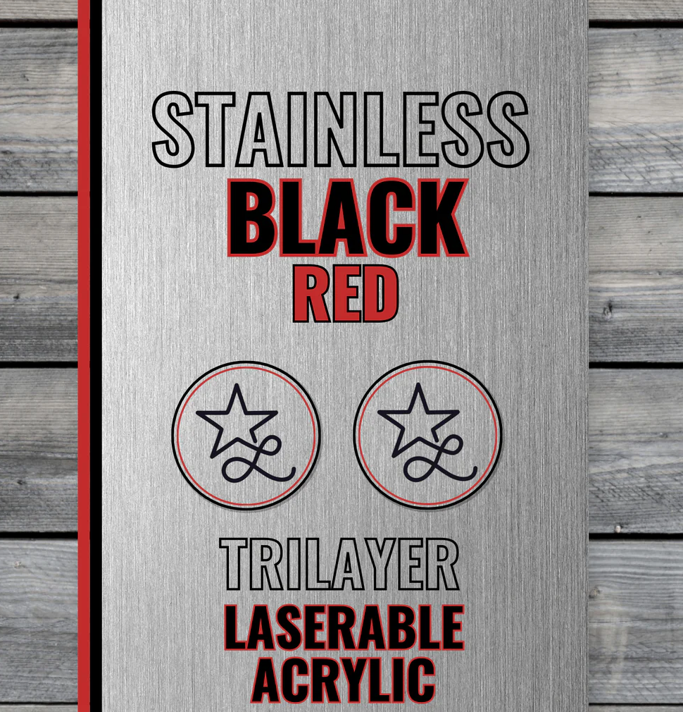 Stainless / Black / Red TriLayer