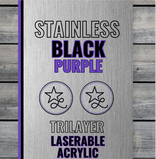 Stainless / Black / Purple TriLayer