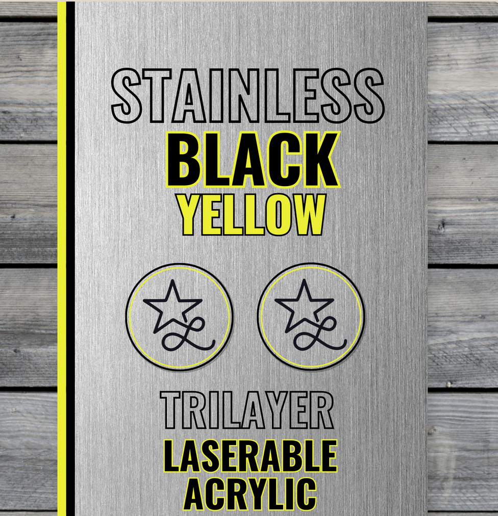 Stainless / Black / Yellow TriLayer