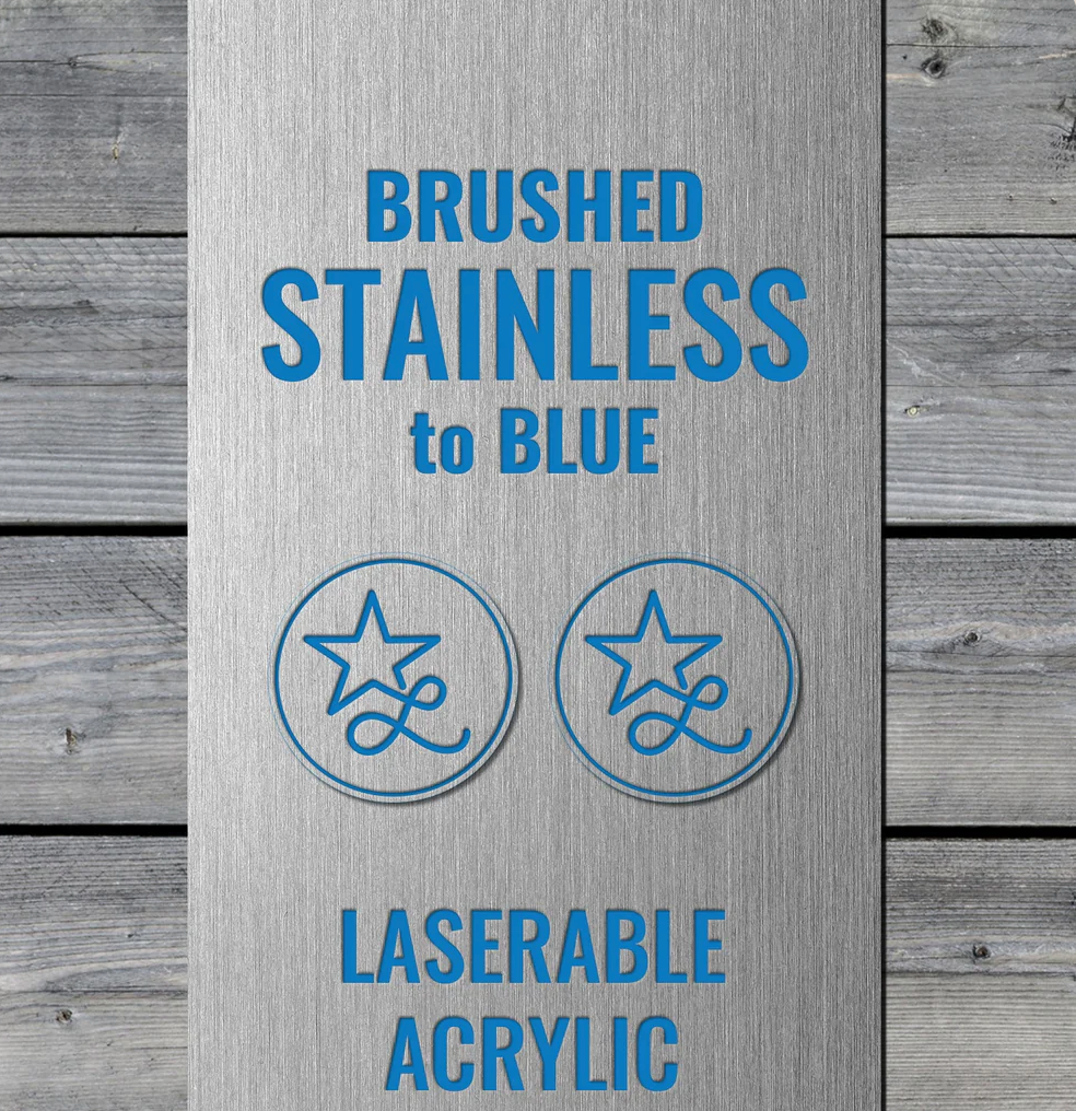 Brushed Stainless / Blue