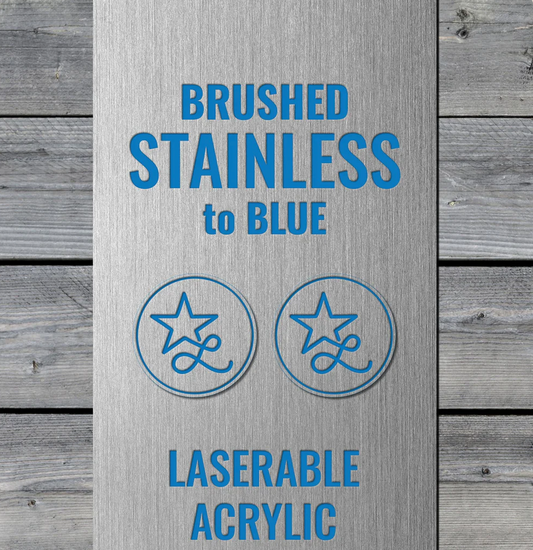 Brushed Stainless / Blue